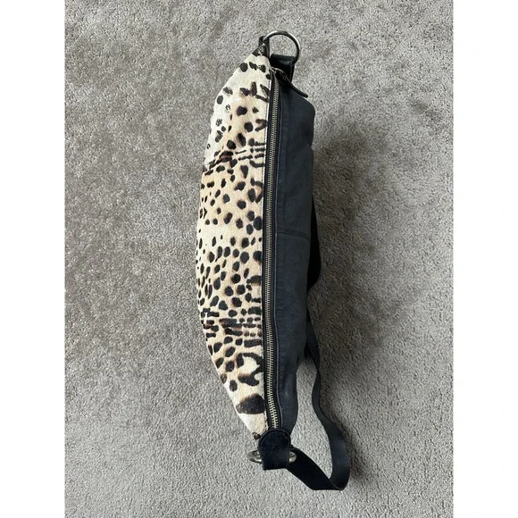 Vintage 90s Womens Bag Y2K Furla Leopard Print Leather Bag, Made in Italy